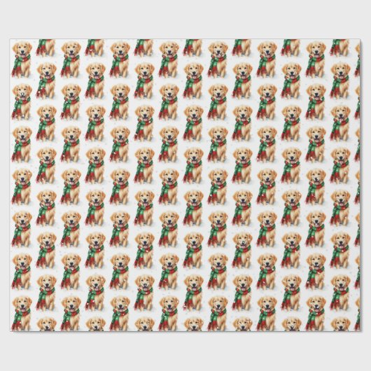 Goldene Weihnachtsfeier im Schneeflocken Geschenkpapier (Flach)