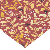 Goldene Weihnachtsfeier mit Beeren auf rotem Muste Großer Tischläufer (Ecke)