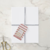 Goldene Weihnachtsfeierlichkeiten der Rose Glitzer Geschenkanhänger (Mit Garn)