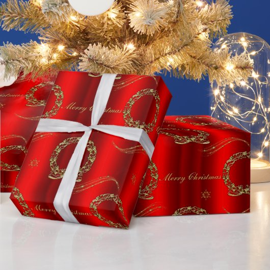 Goldene Weihnachtsfeiern Geschenkpapier (Feiertage)