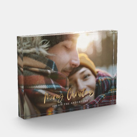 Goldene Weihnachtsfeiertage Fotoblock (Links)