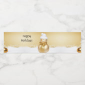 Goldene Weihnachtsfeiertage Wasserflaschenetikett (Einzelnes Label)