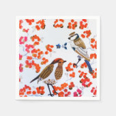 Goldene Weihnachtsgeburten Holly Berries Branchen Serviette (Vorderseite)