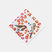 Goldene Weihnachtsgeburten Holly Berries Branchen Serviette (Ecke)