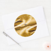 Goldene Weihnachtsgeschenke Runder Aufkleber (Umschlag)