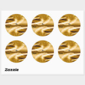 Goldene Weihnachtsgeschenke Runder Aufkleber (Blatt)