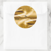 Goldene Weihnachtsgeschenke Runder Aufkleber (Tasche)