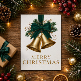 Goldene Weihnachtsglocken Frohe Weihnachten Urlaub