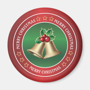 Goldene Weihnachtsglocken und heilige Glocken Magnet