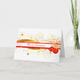 Goldene Weihnachtsgrüßkarte Feiertagskarte