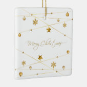Goldene Weihnachtskalligrafie Keramikornament (Rechts)