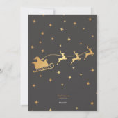 Goldene Weihnachtskarte Feiertagskarte (Rückseite)