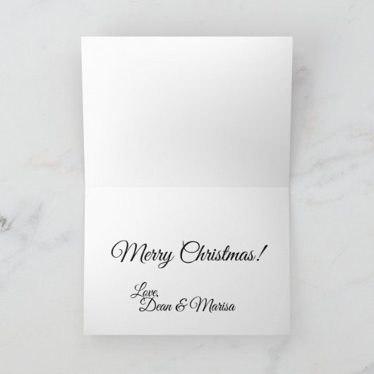 Goldene Weihnachtskarte Feiertagskarte (Innenseite)