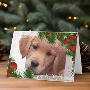 Goldene Weihnachtskarte Feiertagskarte