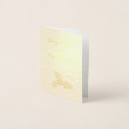 Goldene Weihnachtskarte Folienkarte