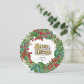 Goldene Weihnachtskarte für Weihnachten (Stehend Vorderseite)