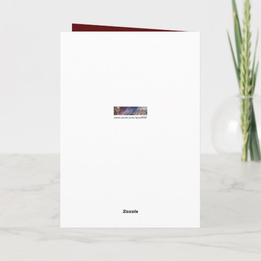 Goldene Weihnachtskarte mit Foto & Text Dankeskarte (Rückseite)