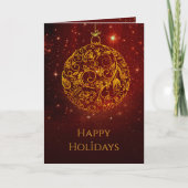 Goldene Weihnachtskarte mit Foto & Text Dankeskarte (Vorderseite)