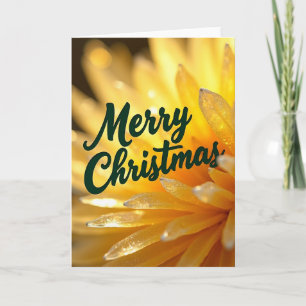 Goldene Weihnachtskarte zur Blütenzeit Karte