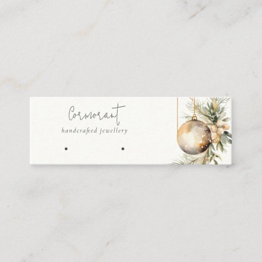 Goldene Weihnachtskieferndekorationen Erring-Holde Mini Visitenkarte (Vorderseite)