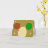 Goldene Weihnachtskugeln Chic Weihnachtsgrüße Karte (Gelbe Blume)