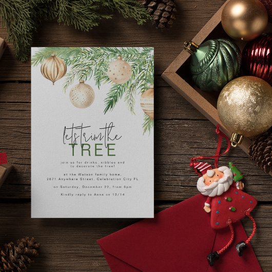 Goldene Weihnachtskugeln | Lass uns den Baum schmü Save The Date