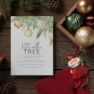 Goldene Weihnachtskugeln Lasst uns den Baum schm Save The Date