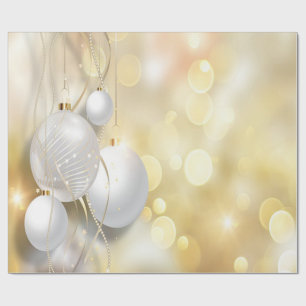 Goldene Weihnachtskugeln,Weihnachten Geschenkpapier