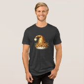 Goldene Weihnachtsmannmütze T - Shirt (Vorderseite voll)