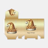 Goldene Weihnachtsmannmütze Weihnachtsfeiertage Ge Geschenkschachtel (Ungefaltet)