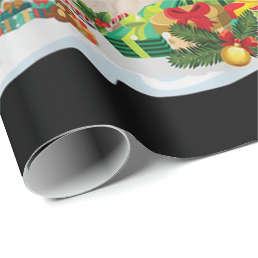 Goldene Weihnachtsprämie Geschenkpapier (Rolleneckpunkt)