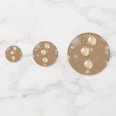 Goldene Weihnachtsschmuck Confetti Konfetti (Rückseiten)
