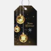 Goldene Weihnachtsschmuck Shiny Stars Schwarz Geschenkanhänger (Vorderseite)