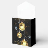 Goldene Weihnachtsschmuck Shiny Stars Schwarz Geschenkschachtel (Geöffnet)