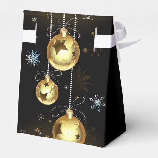 Goldene Weihnachtsschmuck Shiny Stars Schwarz Geschenkschachtel (Rückseite)