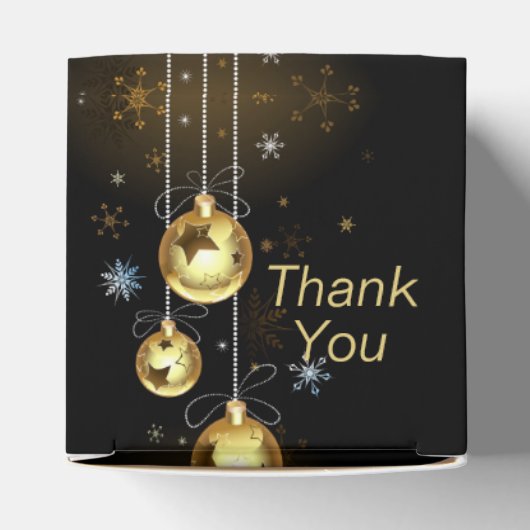 Goldene Weihnachtsschmuck Shiny Stars Schwarz Geschenkschachtel (Oben)