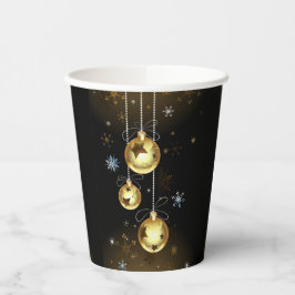 Goldene Weihnachtsschmuck Shiny Stars Schwarz Pappbecher