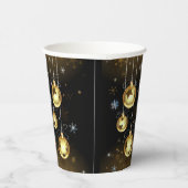 Goldene Weihnachtsschmuck Shiny Stars Schwarz Pappbecher (Rechts)