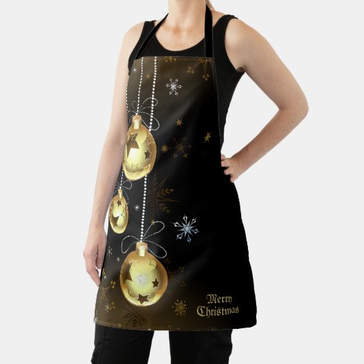 Goldene Weihnachtsschmuck Shiny Stars Schwarz Schürze (InSitu)