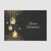 Goldene Weihnachtsschmuck Shiny Stars Schwarz Seidenpapier (Vorderseite)