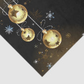 Goldene Weihnachtsschmuck Shiny Stars Schwarz Seidenpapier (Ausschnitt)