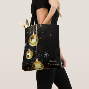 Goldene Weihnachtsschmuck Shiny Stars Schwarz Tasche