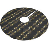 Goldene Weihnachtsschmuck Shiny Stars Schwarzer Pi Polyester Weihnachtsbaumdecke (Schrägansicht)