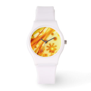Goldene Weihnachtsschneeflocken Armbanduhr