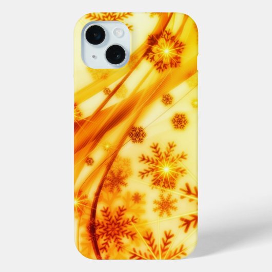 Goldene Weihnachtsschneeflocken Case-Mate iPhone Hülle (Rückseite)