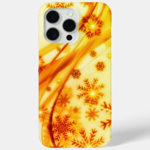 Goldene Weihnachtsschneeflocken Case-Mate iPhone Hülle