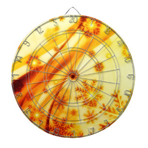 Goldene Weihnachtsschneeflocken Dartscheibe