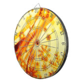 Goldene Weihnachtsschneeflocken Dartscheibe (Vorderseite rechts)