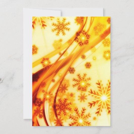 Goldene Weihnachtsschneeflocken Feiertagskarte (Vorderseite)