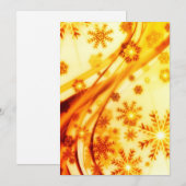 Goldene Weihnachtsschneeflocken Feiertagskarte (Vorne/Hinten)